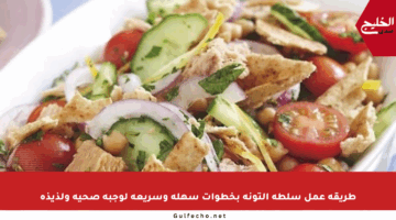 طريقة عمل سلطة التونة بخطوات سهلة وسريعة لوجبة صحية ولذيذة